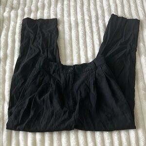 H&M Black Pleated Trousers